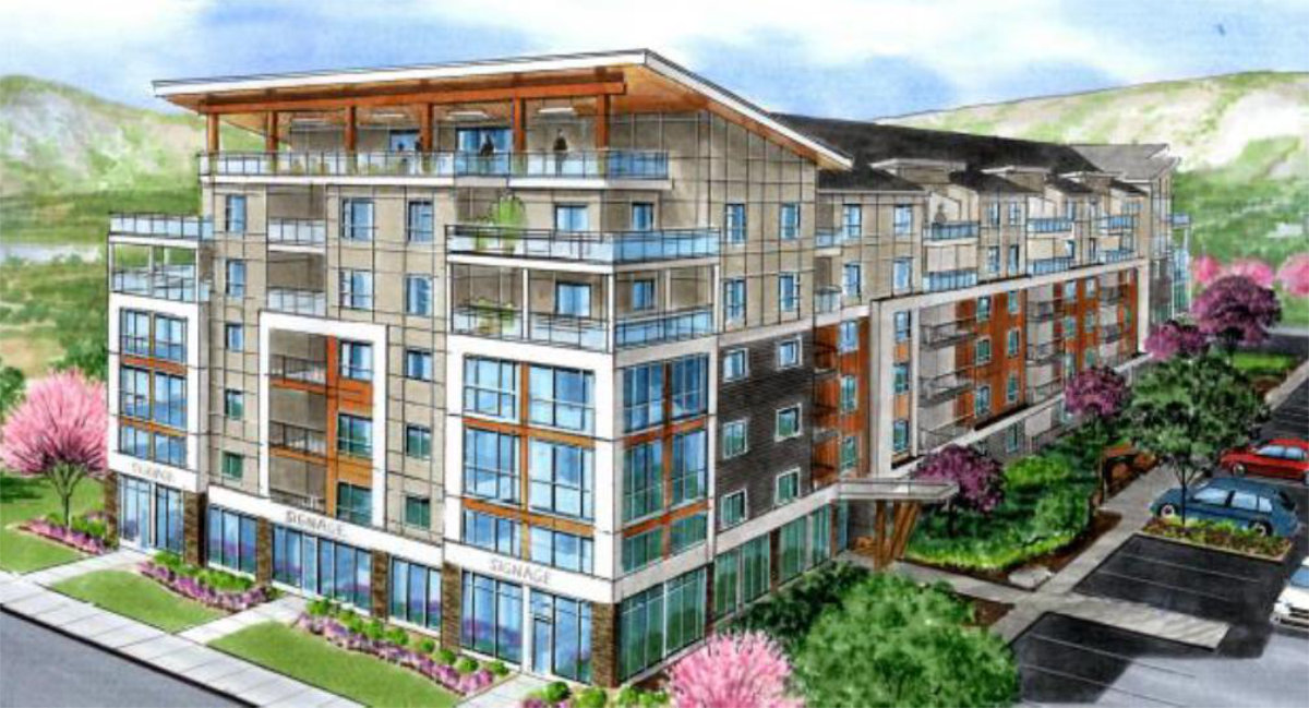 image of the porposed 3 robins Eaux Claire supportive living apartments in Edmonton