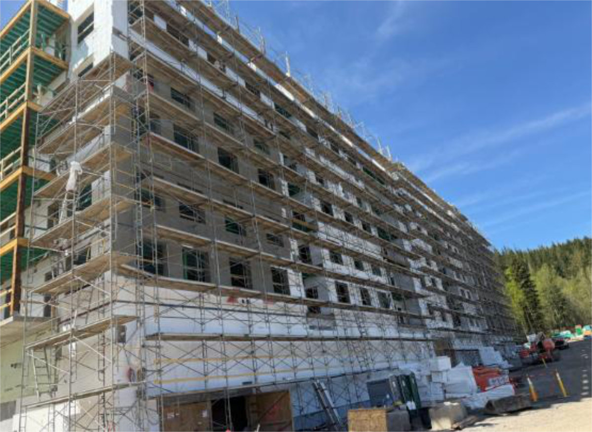 photo of the partly constructed 3 Robins facility on Foothils Blvd. in Prince George BC.