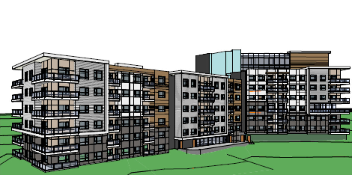 drawing of proposed building in west Kelowna in the spring of 2027